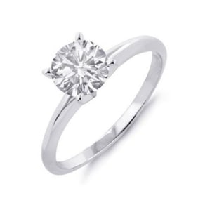 0.50 ctw Certified VS/SI Diamond Solitaire Ring 18k White Gold