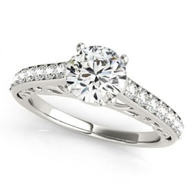 1.4 ctw Certified VS/SI Diamond Ring 18k White Gold