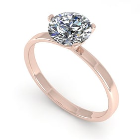1.01 ctw Certified VS/SI Diamond Engagment Ring Martini 18k Rose Gold