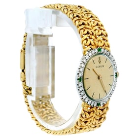 Corum 18K Yellow Gold & Emerald