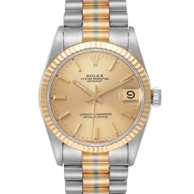 Rolex President Midsize Tridor White Yellow