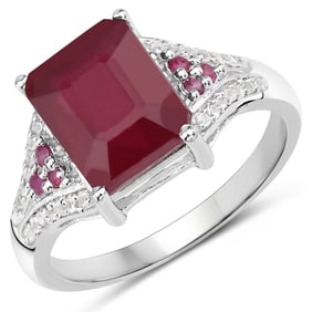 4.49 CT Glass Filled Ruby and