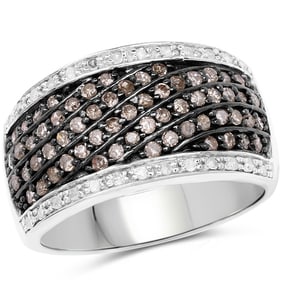 0.87 CT Genuine Champagne Diamond and