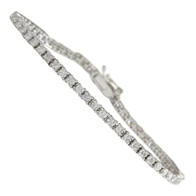 2.55 Carat Natural Diamond Tennis Bracelet
