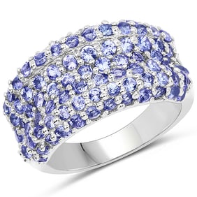 2.47 CT Genuine Tanzanite 14K White