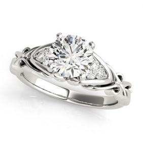 0.85 ctw Certified VS/SI Diamond Solitaire Ring 18k White Gold
