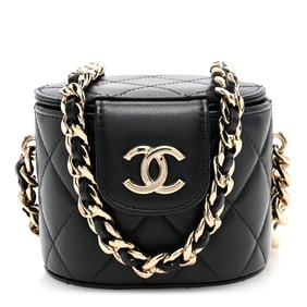 Chanel Lambskin Quilted Mini Vanity Case