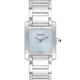 Cartier Tank Francaise Blue Dial White
