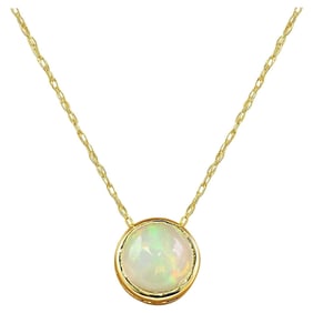 Opal Necklace 14K Yellow Gold
