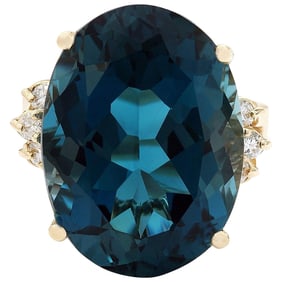 12.25 Carat Natural Topaz 14 Karat