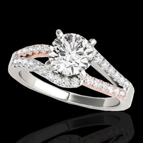 1.65 ctw Certified Diamond Solitaire Ring 10k 2Tone Gold