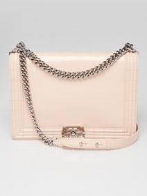 Chanel Beige Glazed Calfskin Leather Large