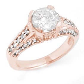 2.06 ctw Certified VS/SI Diamond Ring 14k Rose Gold