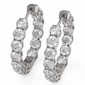 7.28 ctw Diamond Designer Earrings 18K White Gold