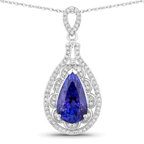 6.71 CT Genuine Tanzanite and White