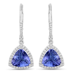 4.61 CT Genuine Tanzanite and White