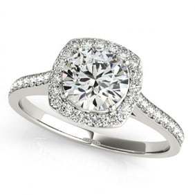 1.4 ctw Certified VS/SI Diamond Halo Ring 18k White Gold