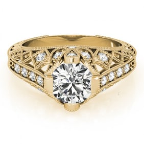 1.25 ctw Certified VS/SI Diamond Antique Ring 18k Yellow Gold
