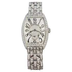 Franck Muller White Gold Cintree Curvex