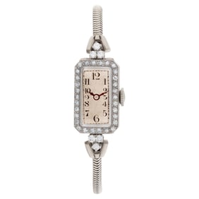 Cocktail Watch, Platinum Diamond, 14k White