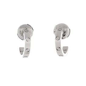 Cartier Love Hoop Earrings 18K White
