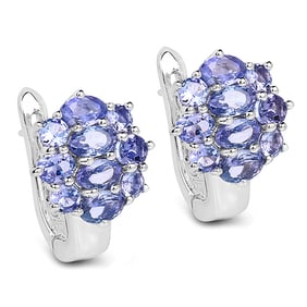 3.48 CT Genuine Tanzanite 14K White