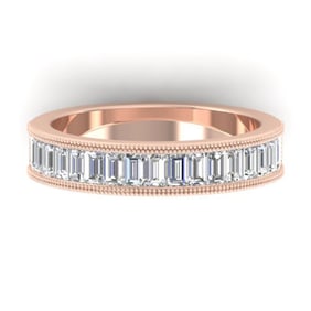 1.50 ctw Baguette VS/SI Diamond Art Deco Eternity 14k Rose Gold