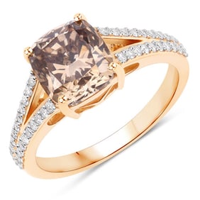 IGI Certified 3.03 CT Genuine Brown