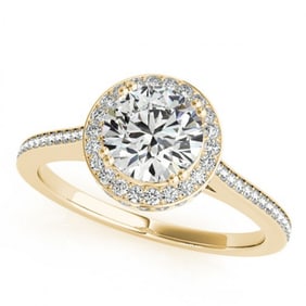 2.03 ctw Certified VS/SI Diamond Halo Ring 18k Yellow Gold