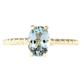 Aquamarine Ring 14K Yellow Gold