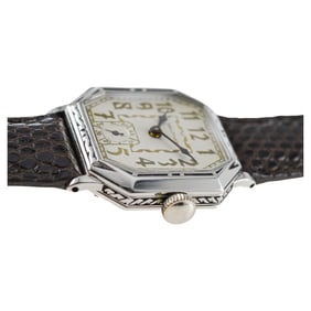 Waltham White Gold Filled Art Deco