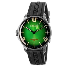 U-Boat Darkmoon Green Stainless Steel Rubber