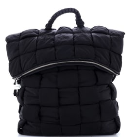 Bottega Veneta Fold-top Padded Backpack Intrecciato