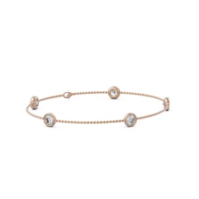 2.5 ctw Diamond Station Bracelet 18K Rose Gold