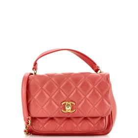Chanel Front Pocket Top Handle Flap
