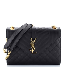 Saint Laurent Classic Monogram Envelope Satchel