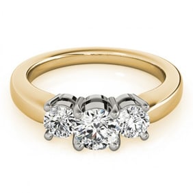 0.75 ctw VS/SI Diamond 3 Stone Ring 18k Yellow Gold