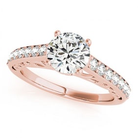 1.15 ctw Certified VS/SI Diamond Ring 18k Rose Gold
