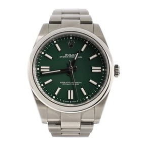 Rolex Oyster Perpetual Green Automatic Watch