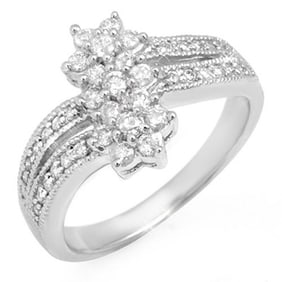 0.75 ctw Certified VS/SI Diamond Ring 14k White Gold