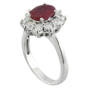 Ruby Diamond Ring In 14 Karat