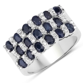 3.66 CT Genuine Blue Sapphire and