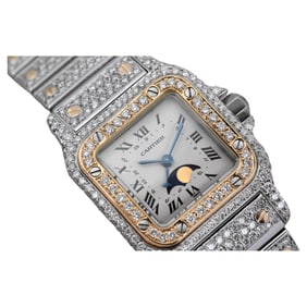 Cartier Santos Moonphase Stainless Steel and