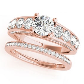 2.75 ctw Certified VS/SI Diamond 2pc Set Wedding 14k Rose Gold