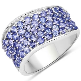 2.14 CT Genuine Tanzanite 14K White