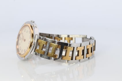 Genuine HERMES Stainless Steel 30mm Round