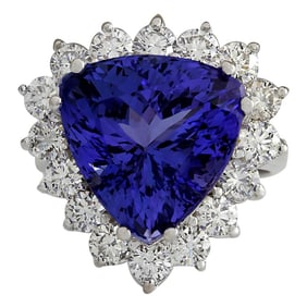 Tanzanite 14K White Gold Diamond Ring
