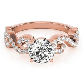 1.15 ctw Certified VS/SI Diamond Ring 18k Rose Gold