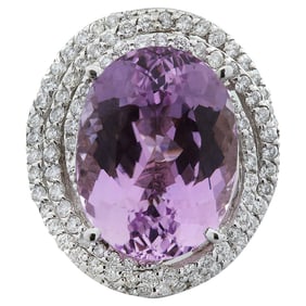15.42 Carat Natural Kunzite 14 Karat