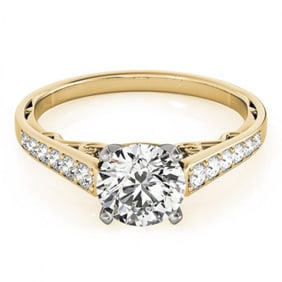 0.85 ctw Certified VS/SI Diamond Ring 18k Yellow Gold